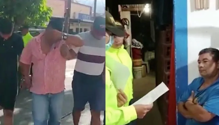 Cuatro de los capturados.