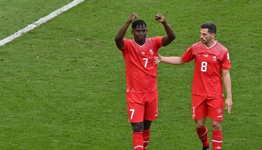 La celebración de Breel Embolo.