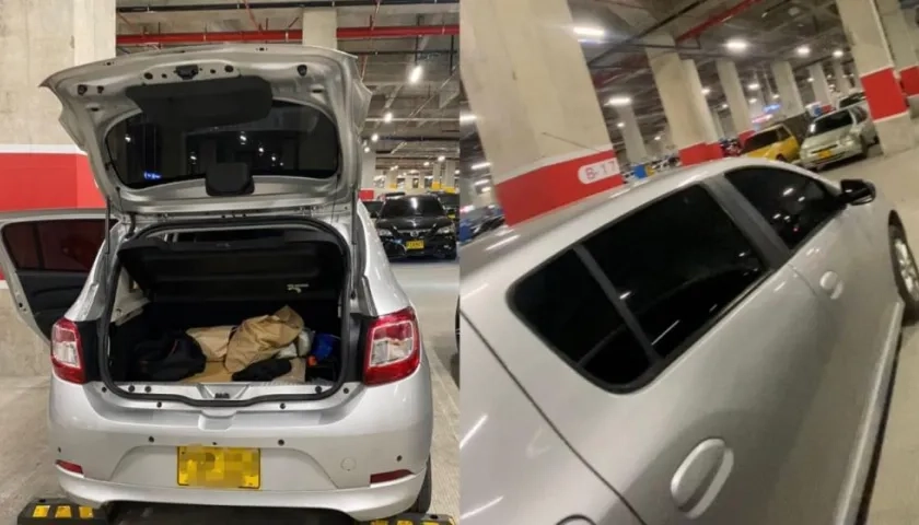 Vehículo de la víctima, abierto y saqueado. 