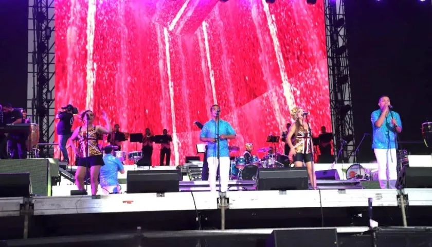 La big band de Pacho Galán en la presenrtación del Festival de Orquestas en marzo pasado.