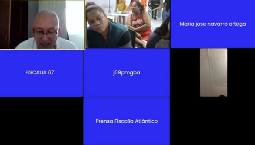 Aspecto de la audiencia virtual realizada este miércoles. 