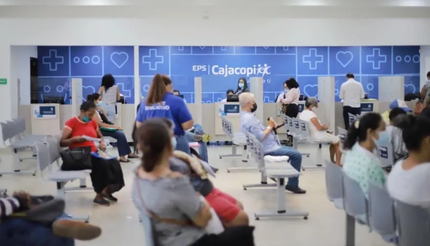 Oficina de atención de Cajacopi EPS.