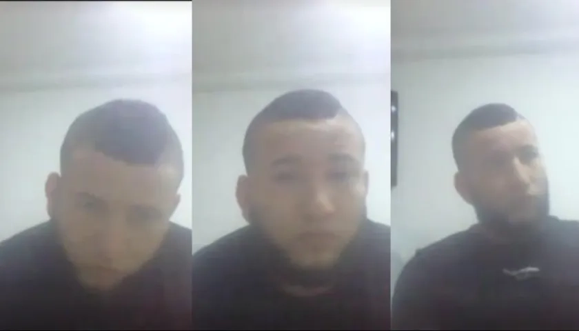 Alias 'Mono Abraham' durante las audiencias virtuales de este viernes. 