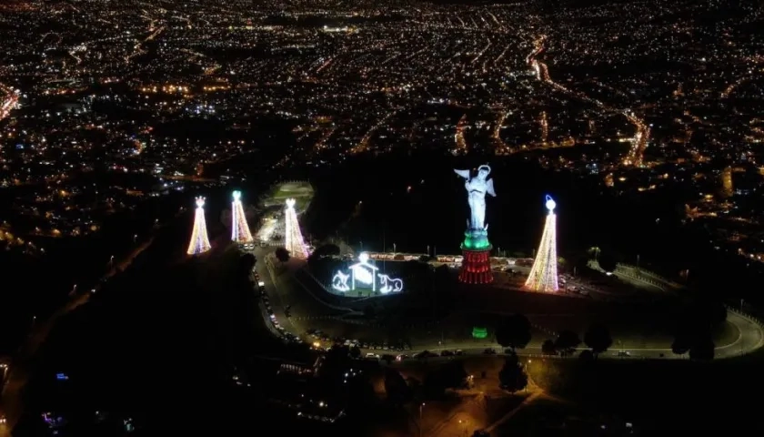 El pesebre en el cerro del Panecillo.