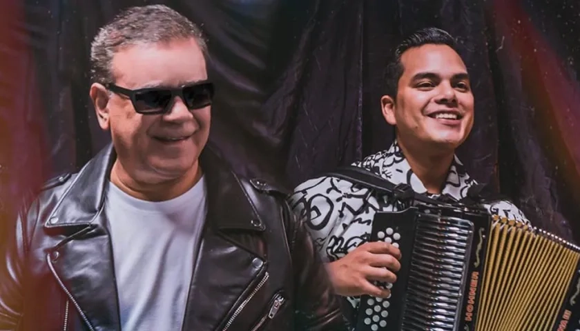 Ivánn Villazón y su acordeonero Isaac Calvo.