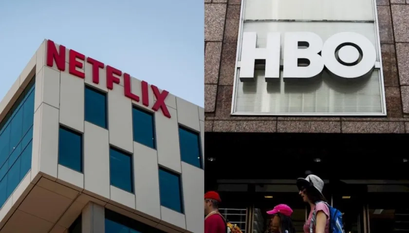  Logos de Netflix y HBO.