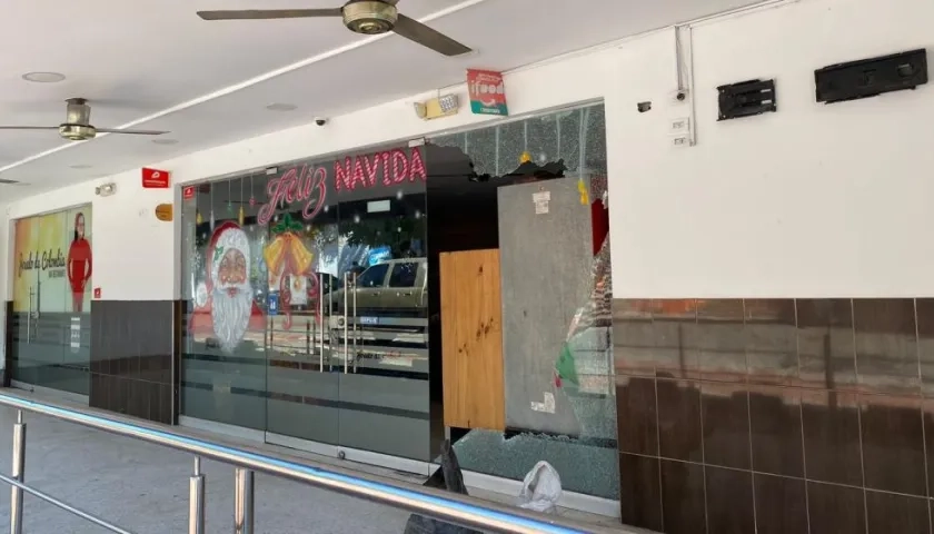 Restaurante afectado. 