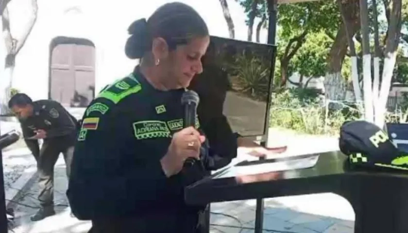 Coronel Adriana Gisela Paz, comandante de la Policía Metropolitana de Santa Marta.