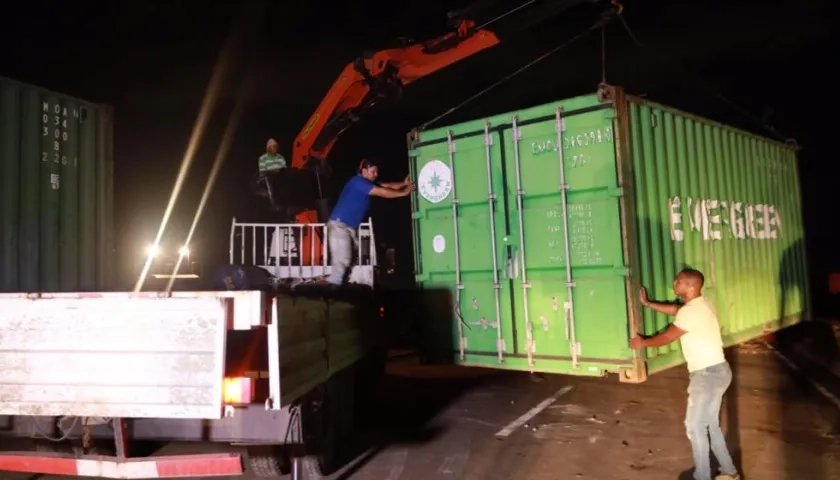 El retiro de los contenedores. 