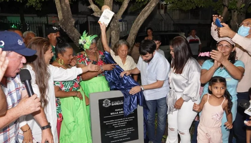 El alcalde en la inauguración del Parque Bella Arena