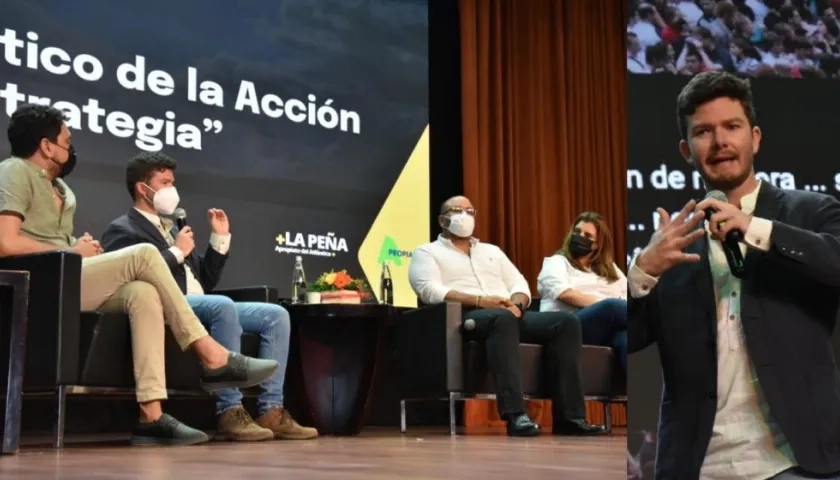 El consultor internacional Christopher Brosse durante el lanzamiento.