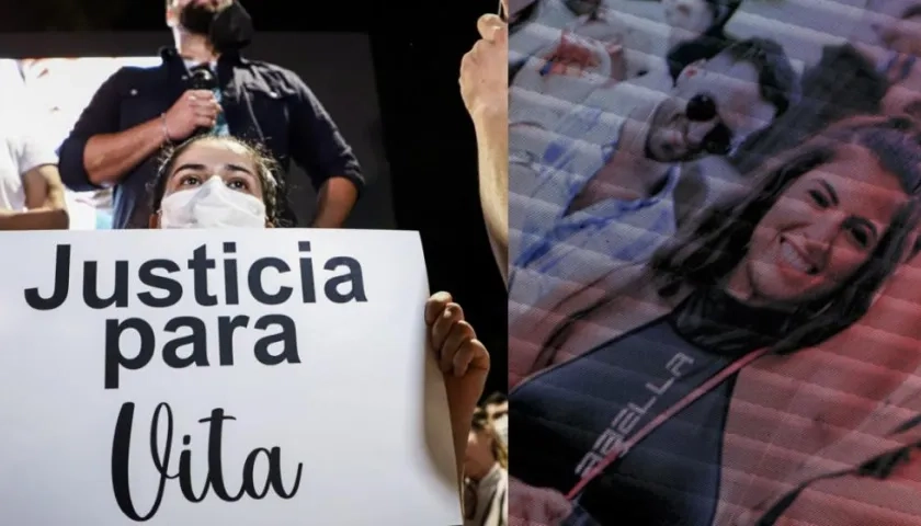 Familiares, amigos y seguidores de Vita Aranda.