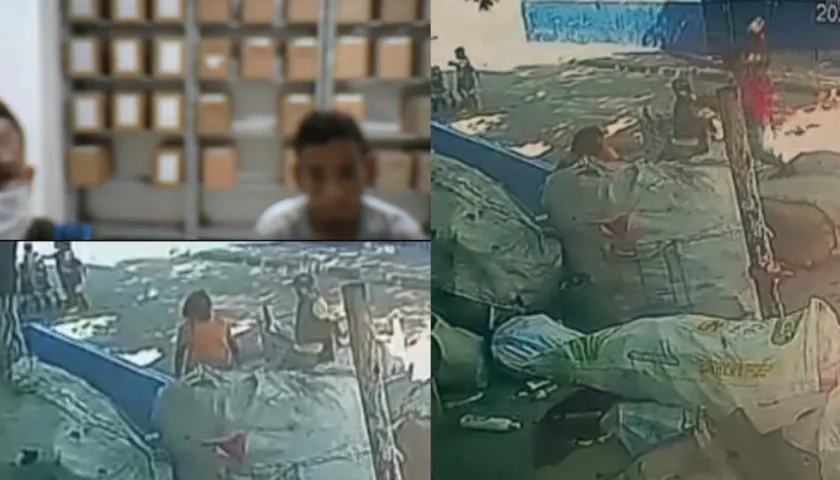  Kevin David Rueda Ramírez fue captado por una cámara de seguridad al momento del feminicidio.