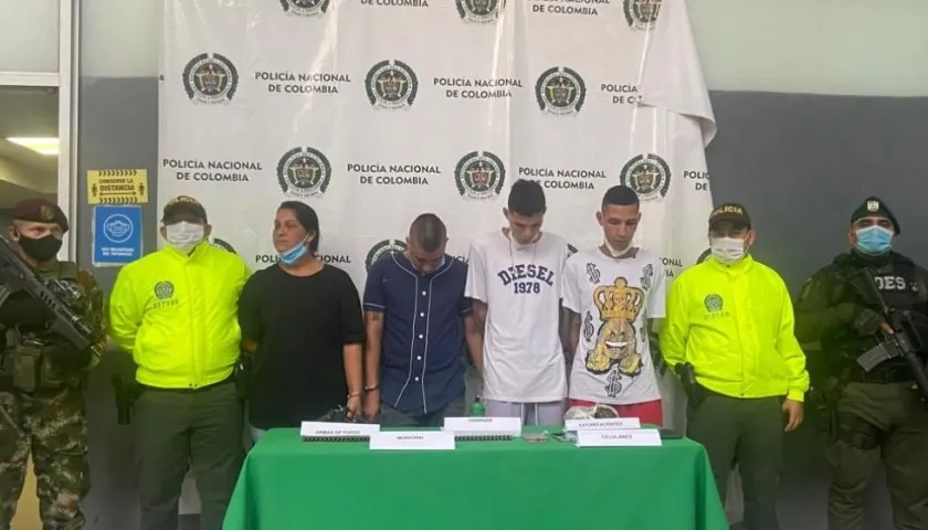 Presuntos integrantes de la banda 'Escuadra 19'. 