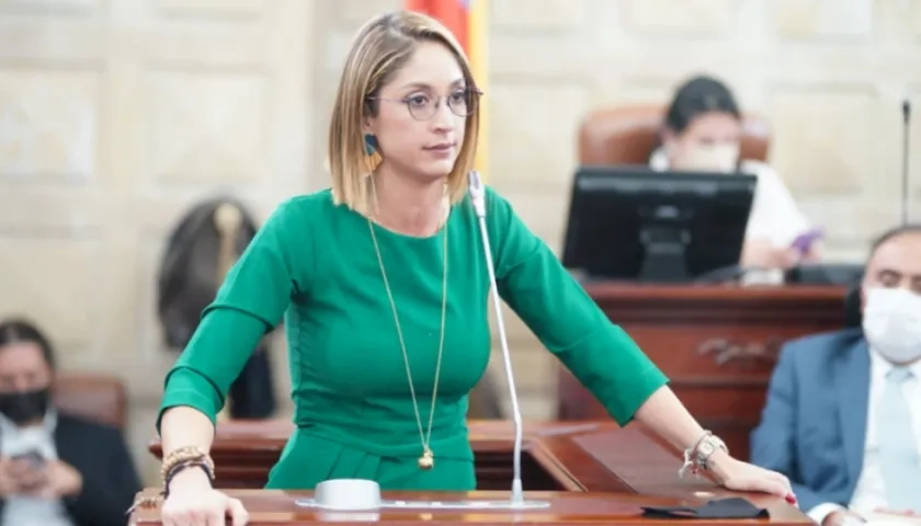 La congresista Jennifer Arias.