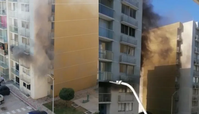 Incendio en Ciudad Caribe. 