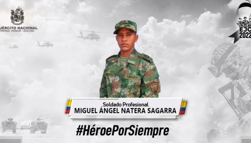 Miguel Ángel Natera, Soldado fallecido.