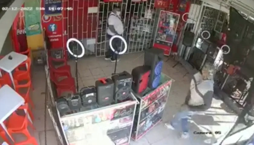 Imagen del ataque sicarial.