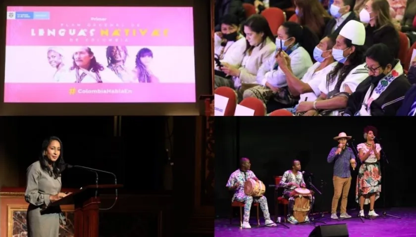 Ministra de Cultura, Angélica Mayolo, en la celebración de las Lenguas Nativas.