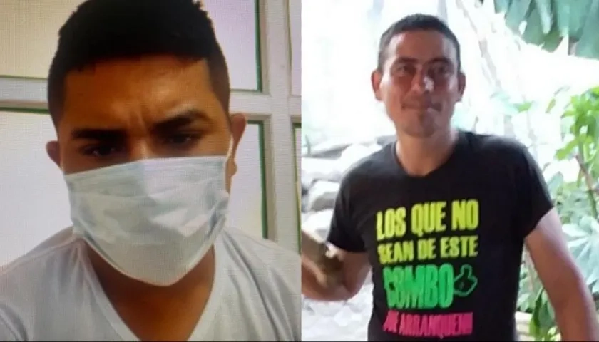 Julio Junior Rojas, presunto asesino (izquierda); y Carmen Emiro Durán Ascanio, víctima. 