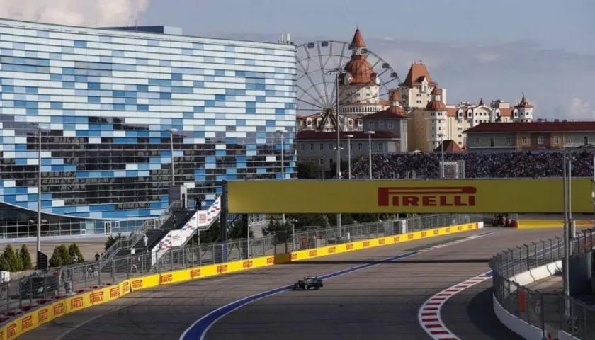 Vista del Gran Premio de Sochi de Fórmula Uno. 