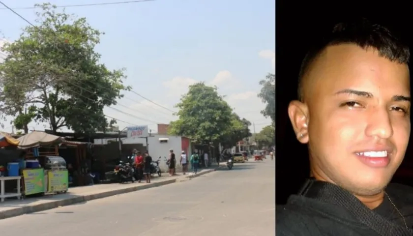 Lugar donde fue asesinado Erick Fernando Bustos Jiménez.