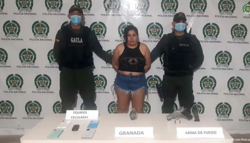 Mónica Mullet Alfaro cuando fue capturada. 