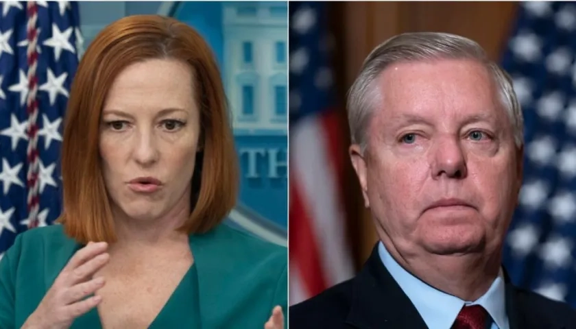 Jen Psaki,  portavoz de la Casa Blanca, le contestó al senador republicano Lindsey Graham. 