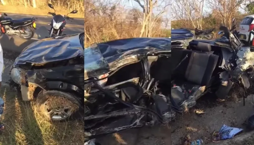 Así quedó el vehículo tras el accidente. 