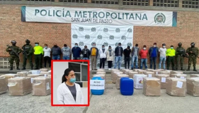 Captura de la banda e insumos incautados.