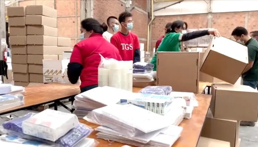 Preparación del material electoral.