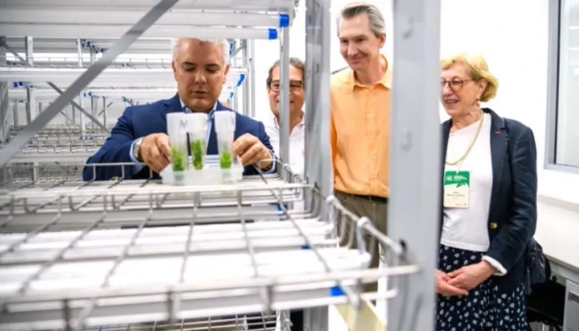 El Presidente Iván Duque, durante la inauguración del proyecto.