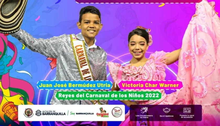 Los reyes Juan José Bermúdez y Victoria Char.