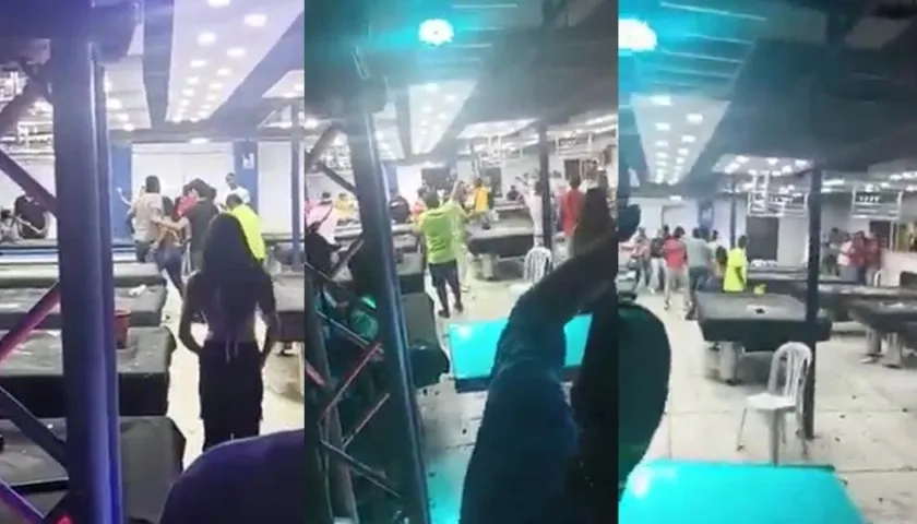 Momento de la riña. 