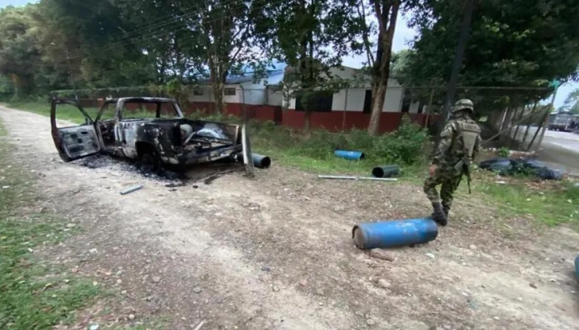 Desde este vehículo, que fue neutralizado, se iba a cometer el atentado.