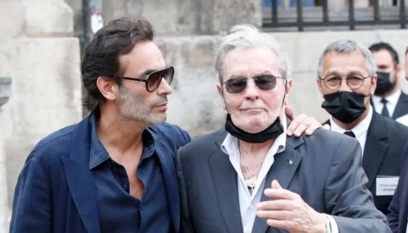 Anthony y su padre Alain Delon.