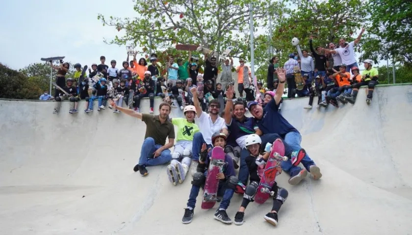 El Alcalde Jaime Pumarejo, en el lanzamiento de las Escuelas Deportivas. 