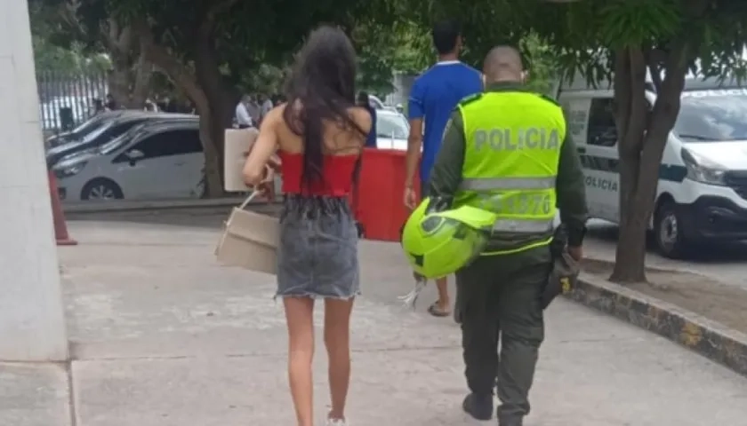 Mujer trans capturada.