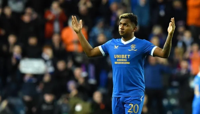 Alfredo Morelos, delantero colombiano. 