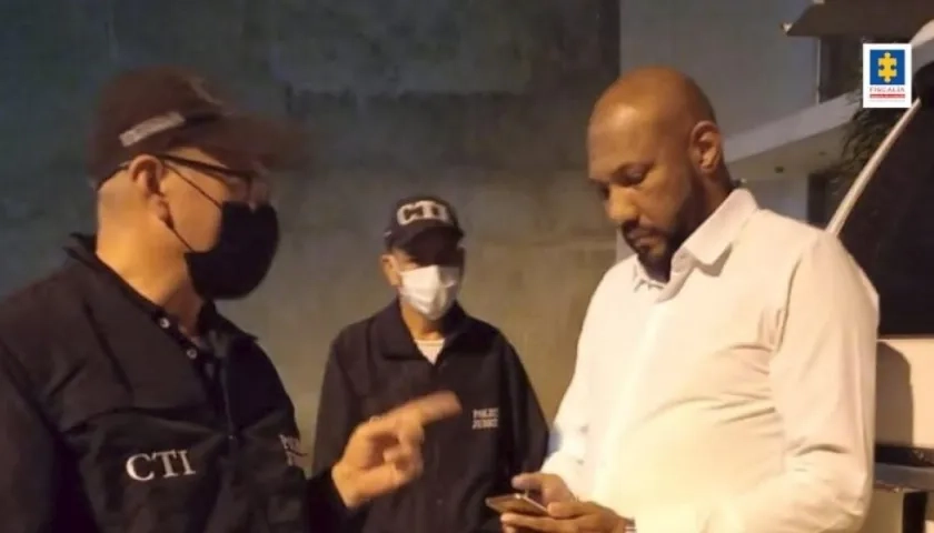 El momento de la captura de 'Tico' Mercado.