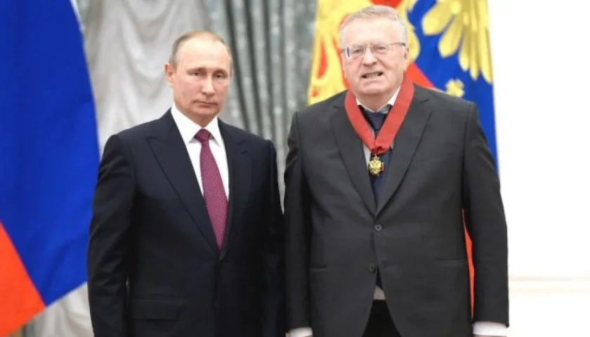 Vladímir Putin y Vladímir Zhirinovski.