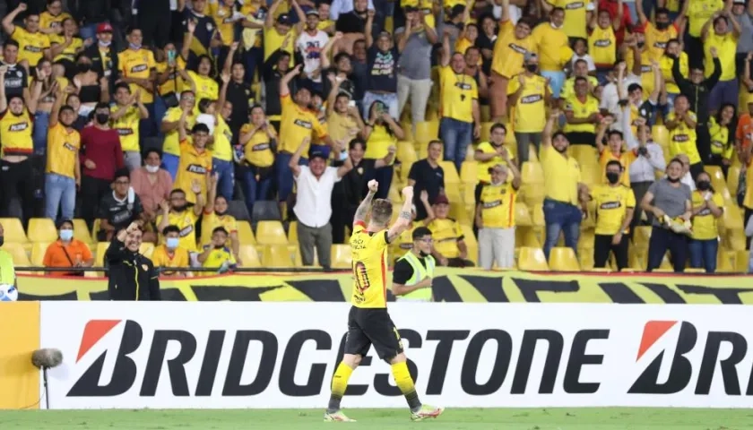 Damián Díaz celebra su gol. 