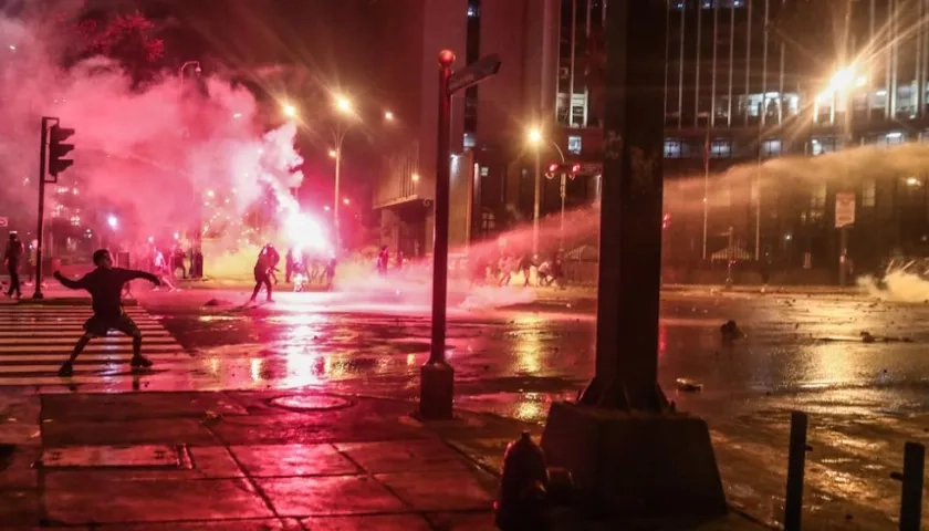 Protestas contra el Presidente peruano Pedro Castillo.