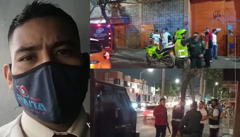 Daniel Enrique González Castro y escenas del sitio del asalto.