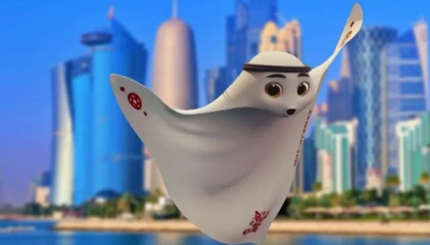 La'eeb, mascota del Mundial de Fútbol de Catar 2022.