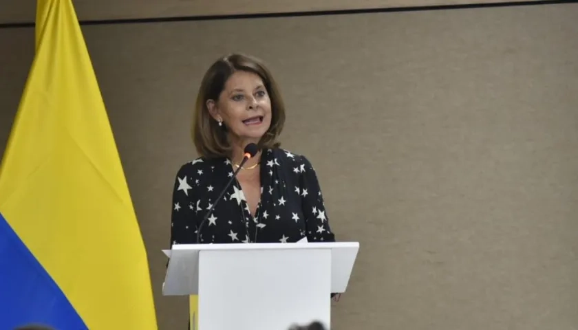 La Vicepresidenta y Canciller de la República, Marta Lucía Ramírez, en Barranquilla