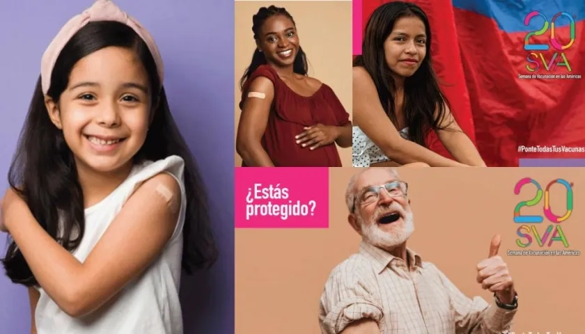 “¿Estás protegido? Ponte todas tus vacunas", lema de la  Semana de Vacunación de Las Américas.