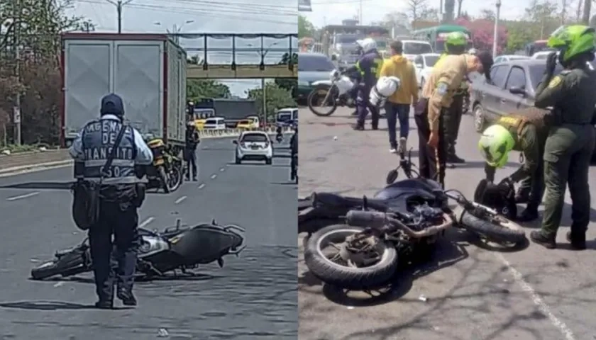El lugar del accidente en la calle 30.