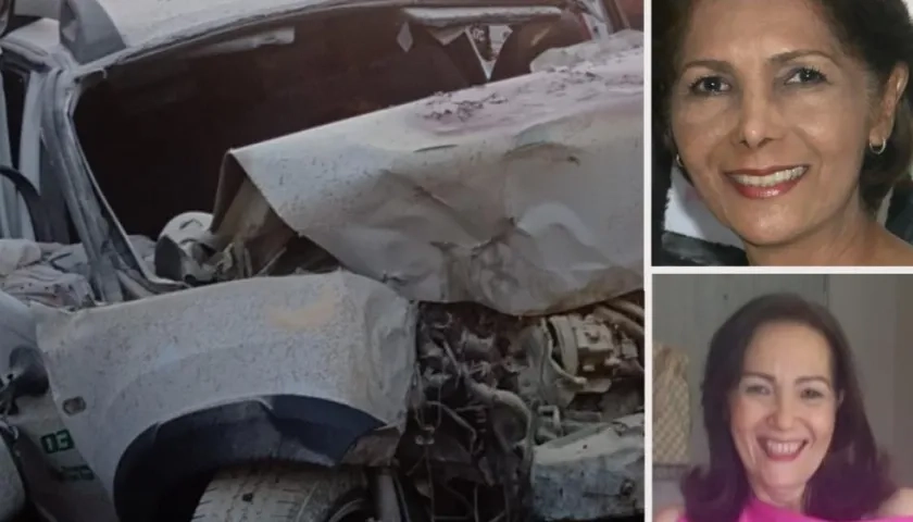 Así quedó la camioneta en la que viajaba la exdelegada Yadira Del Toro y su hermana Rocío.