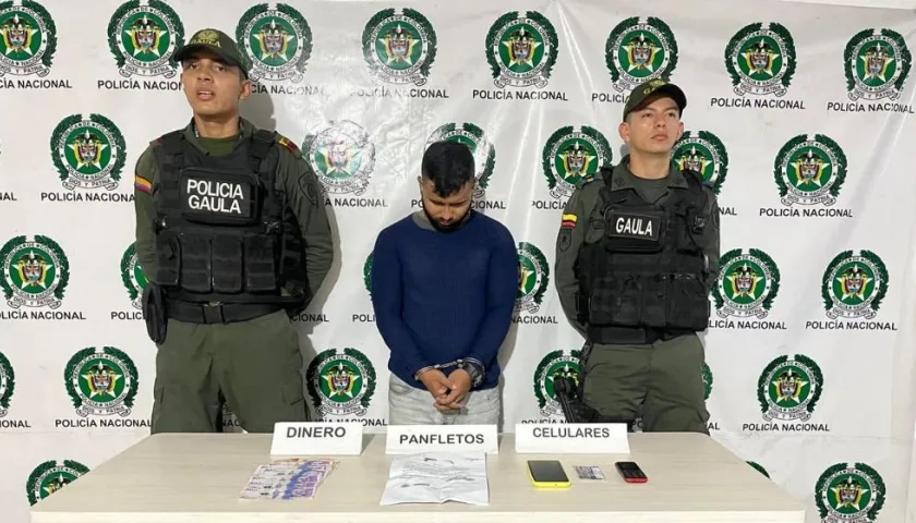 Javier Fernando Miranda Benavidez, el capturado.